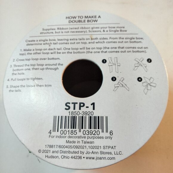 Green Plaid Ribbon Wire Edge 4 Yards Decorative Christmas Craft - Picture 6 of 6